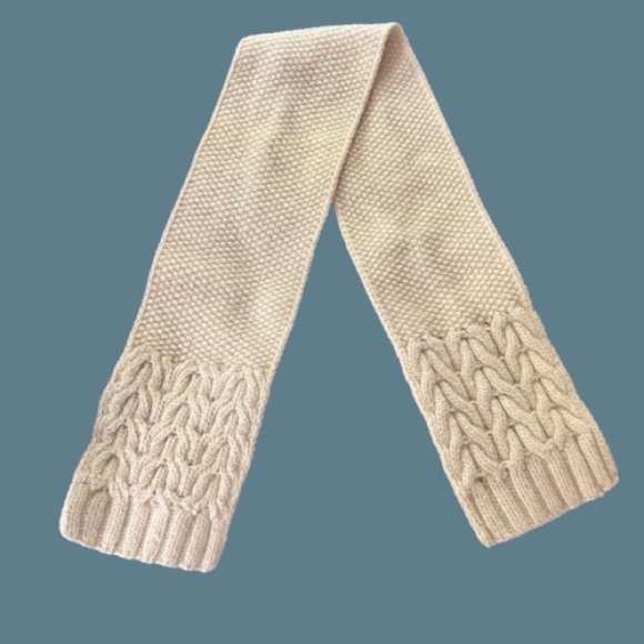 GAP Vintage Chunky Cream Knit Scarf Y2K - Picture 1 of 6